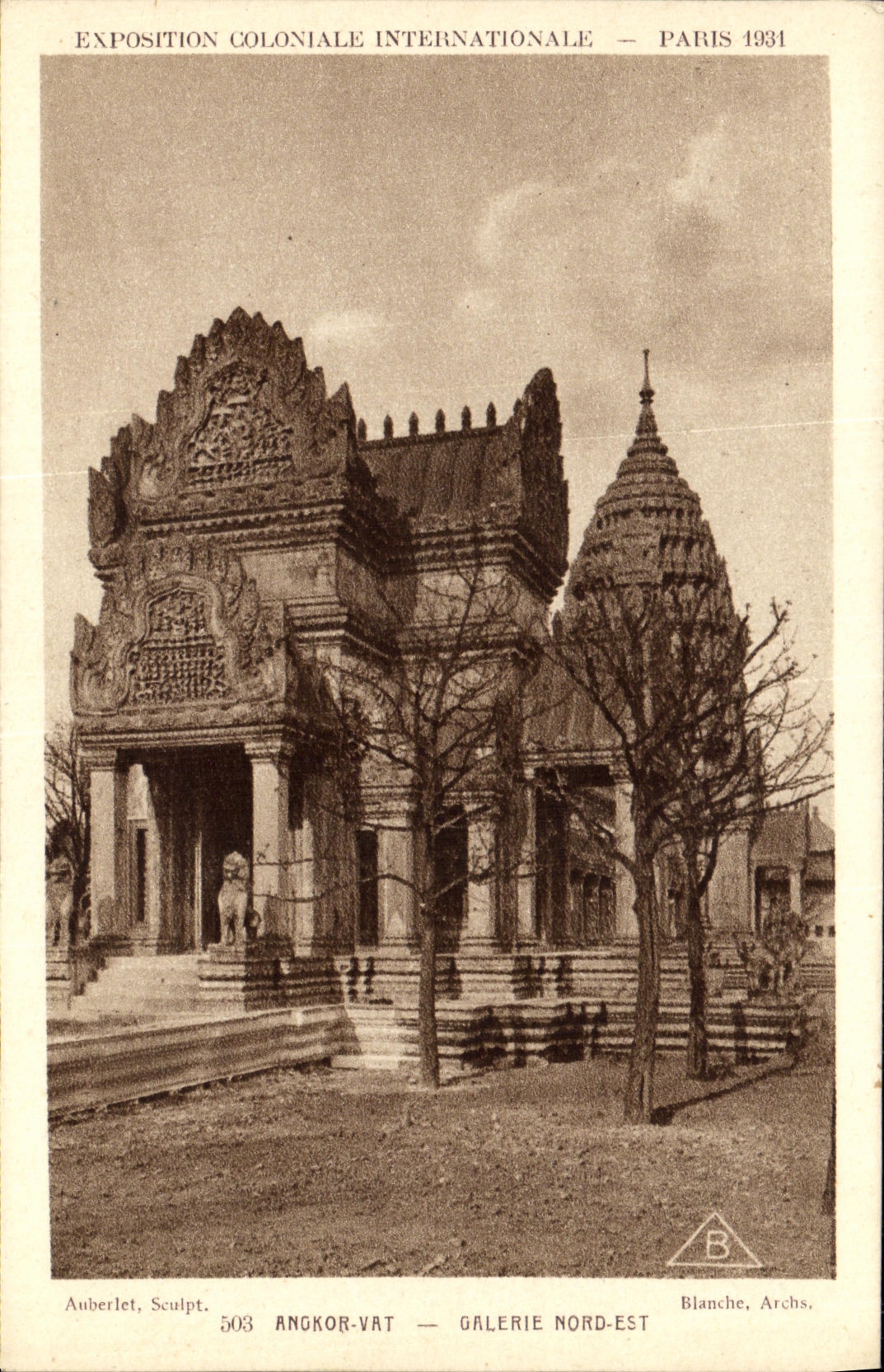 CPA Angkor Vat Galerie Nord Est Exposition coloniale 1931