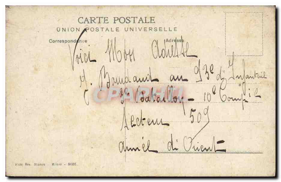 CPA Constantinople Cimetiere de Scutari Turquie — Verso
