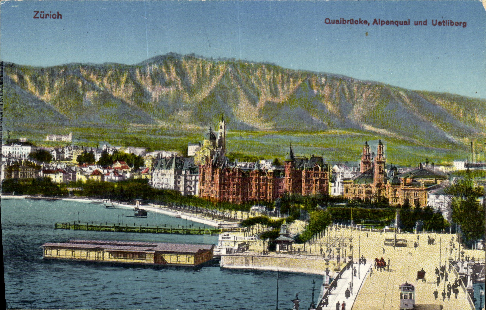 Zurich — Quaibrücke, Alpenquai und Uetliberg — Edition Guggenheim & Co, Zürich
