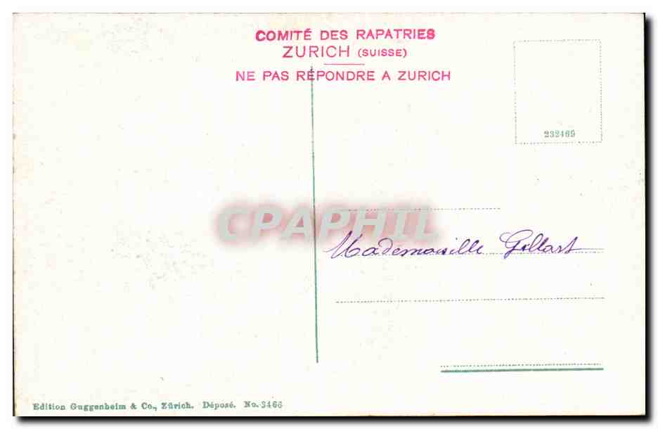 Zurich — Quaibrücke, Alpenquai und Uetliberg — Edition Guggenheim & Co, Zürich — Rückseite