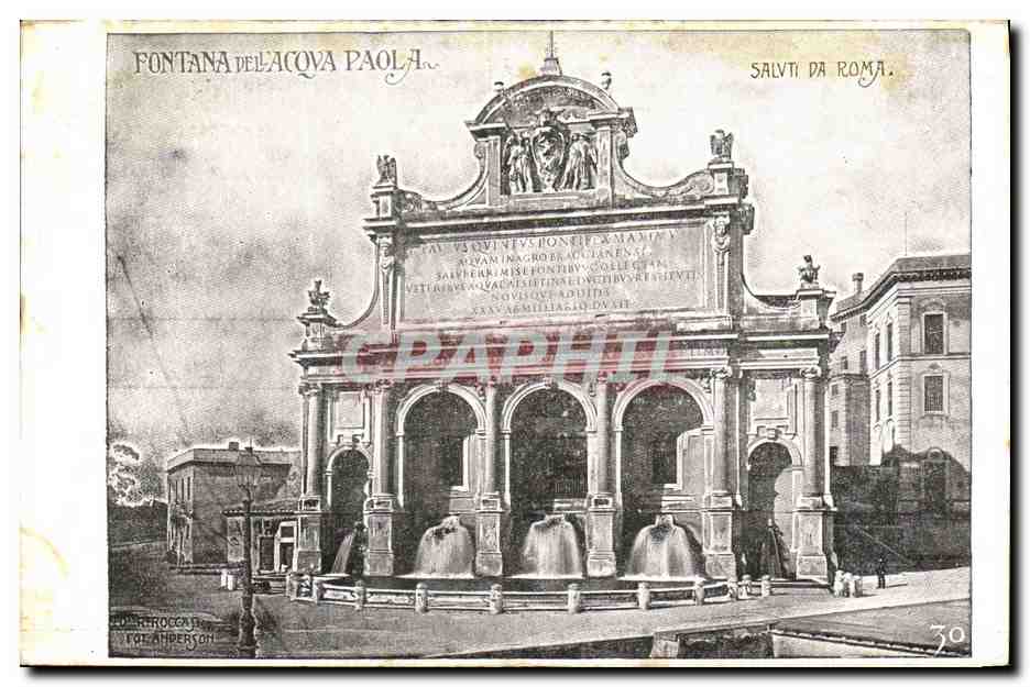 CPA Roma Fontana de l acqua Paoloa