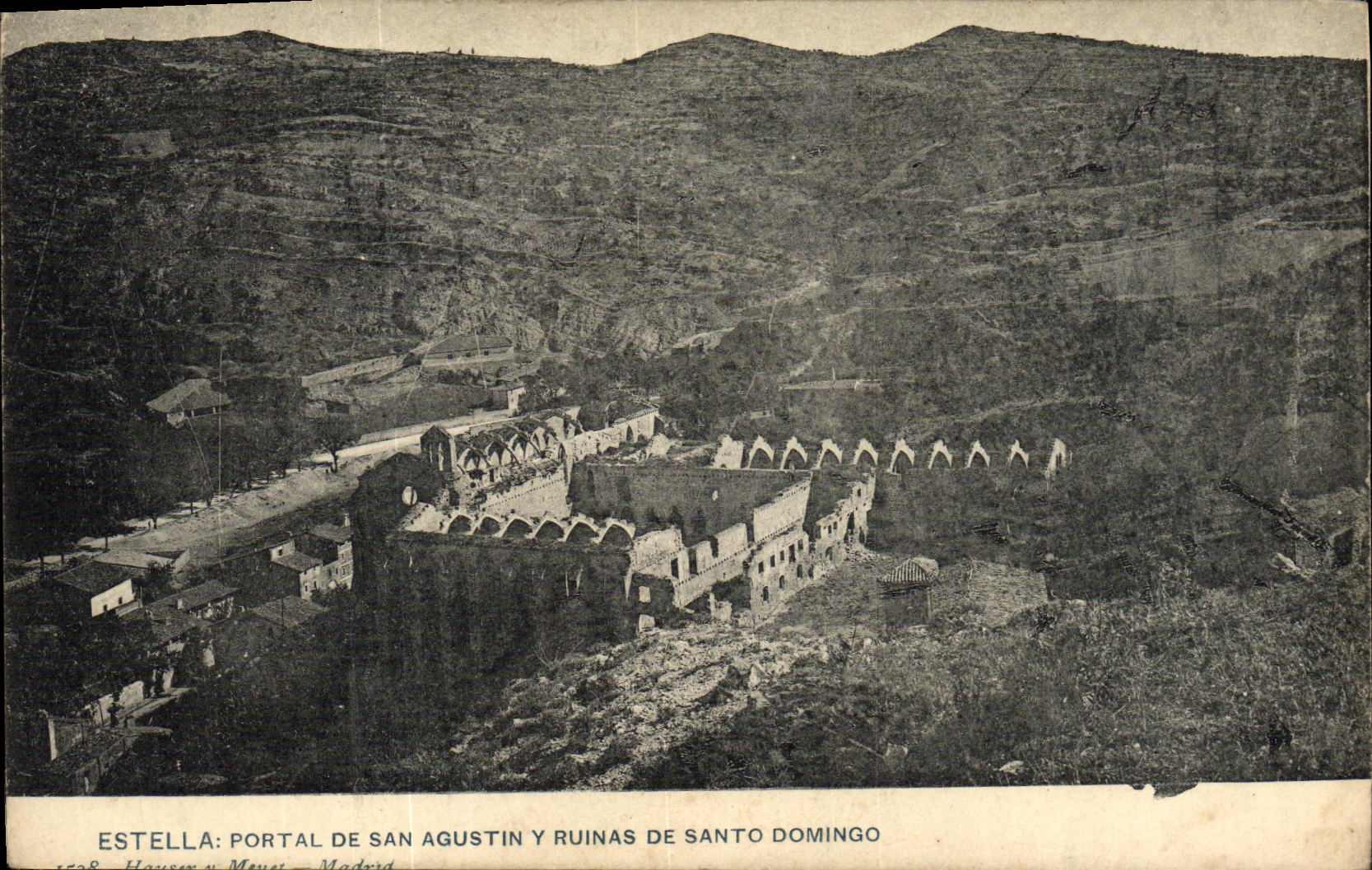 CPA Estella Portal De San Agustin Ruinas De Santo Domingo