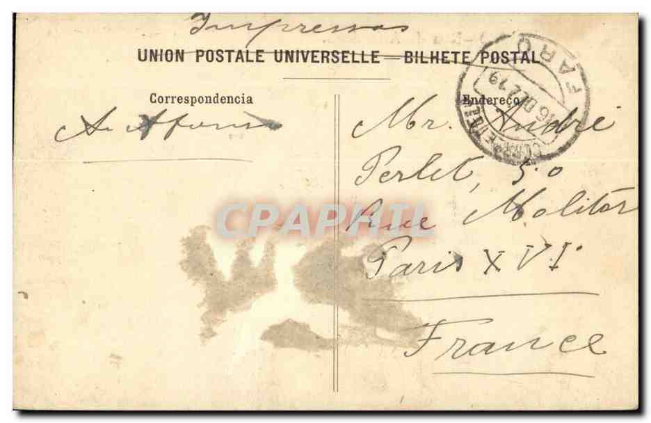 CPA Faro Rua de Alfandega — Rückseite