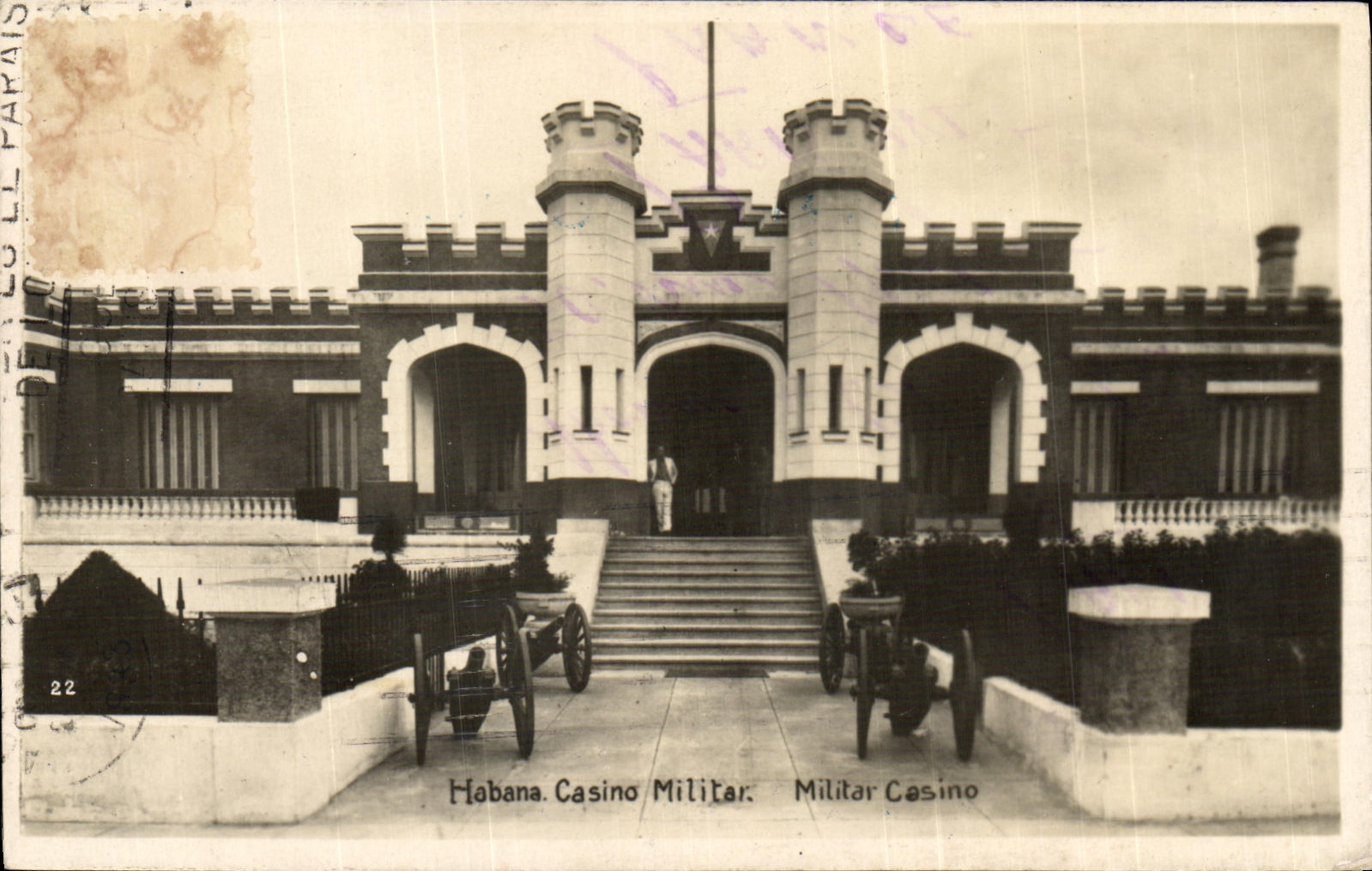 CPA Habana Casino Militar Militaria