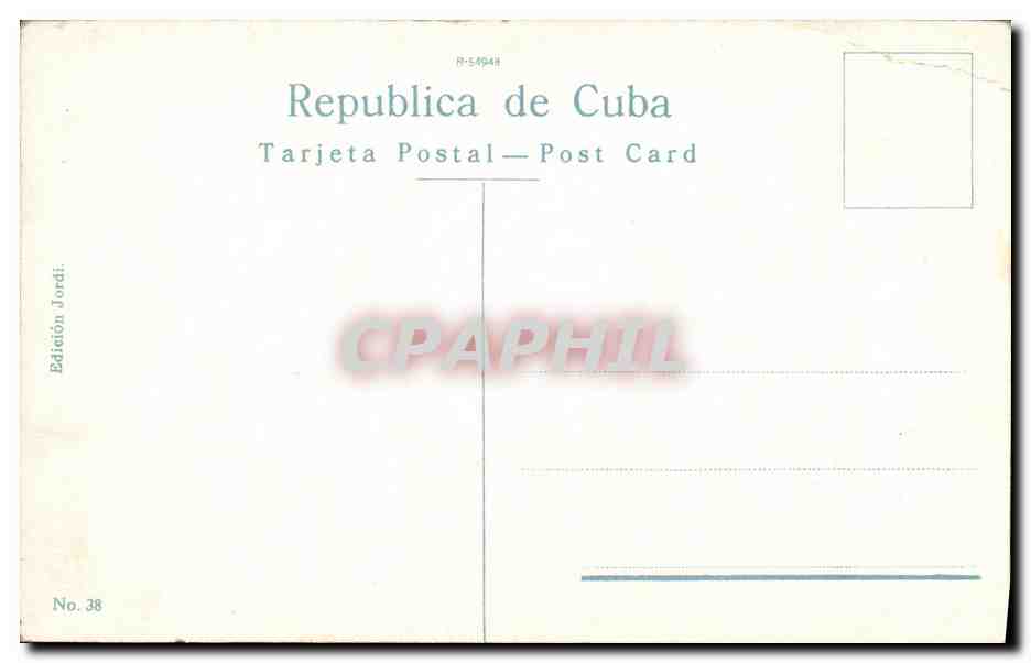 CPA Cuba Paisaje tropical  — Back