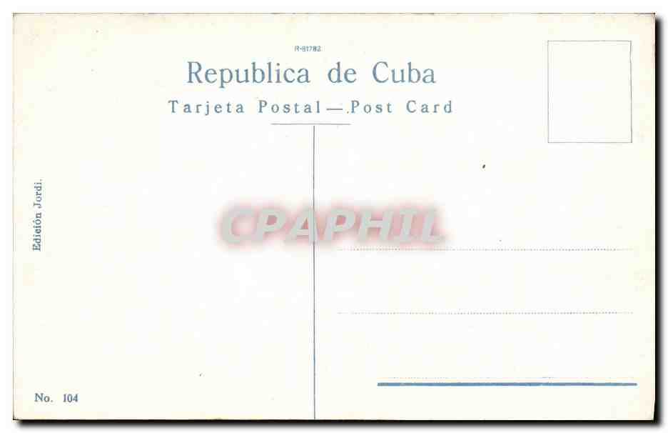CPA Habana Avenida Sirnon Boliva Antes Reina Cuba — Back