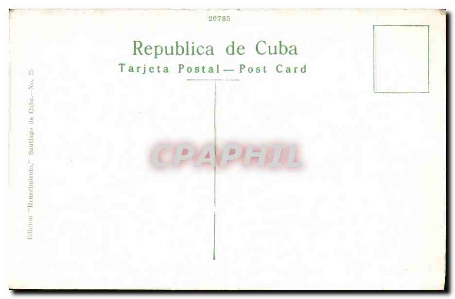 CPA Cuba Castillo del Morro Santiago de Morro Castle — Back