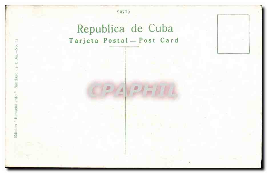 CPA Cuba Club nautico Santiago de Cuba  — Back