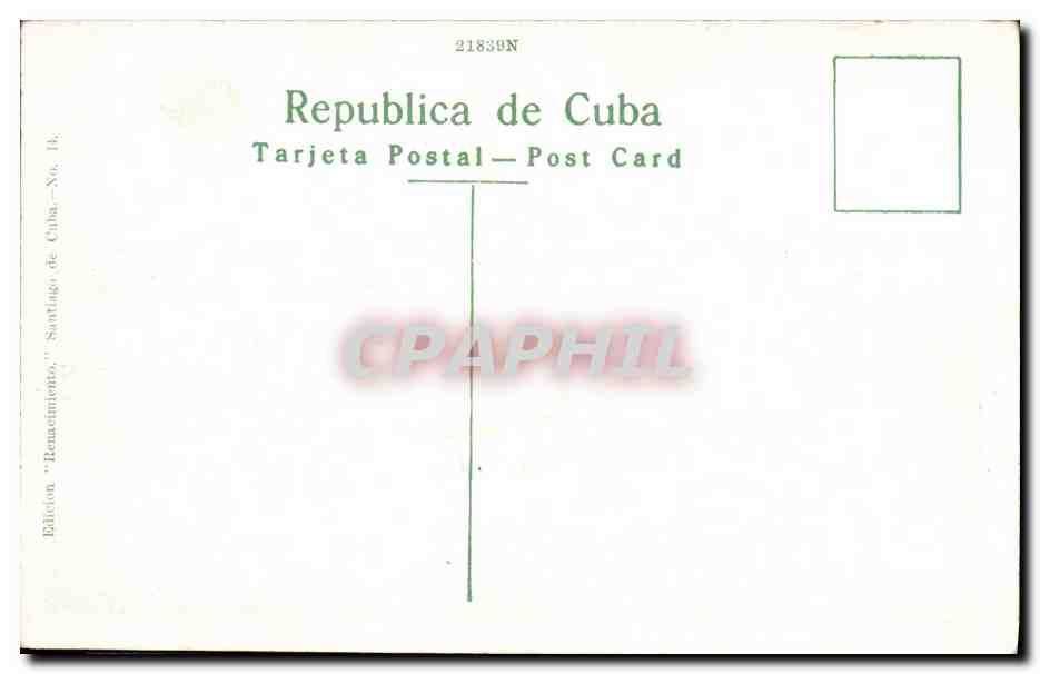 CPA Cuba Punta Blanca Santiago de — Back