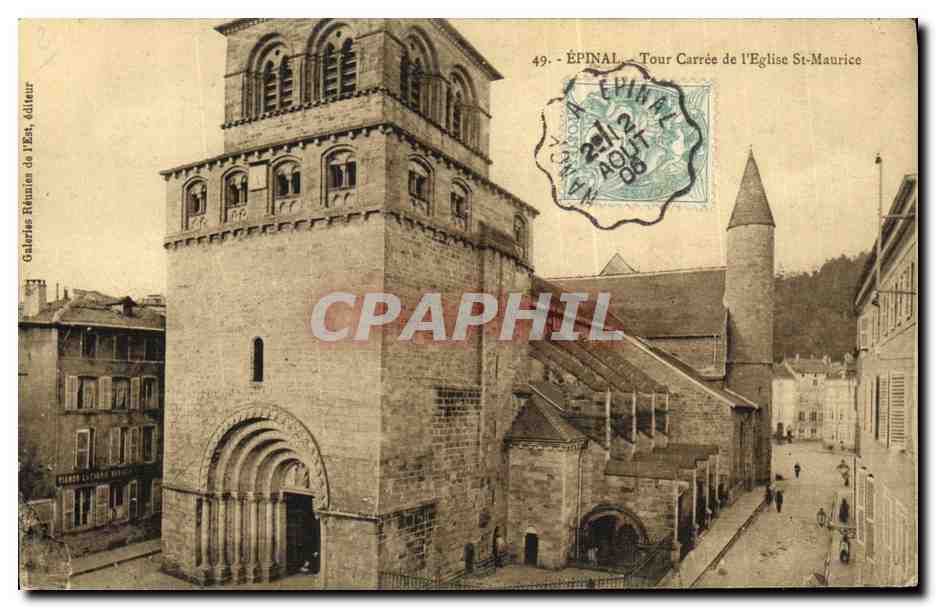 Épinal — Tour Carrée de l'Église St-Maurice — Galerie Réunion de l'Est, éditeur