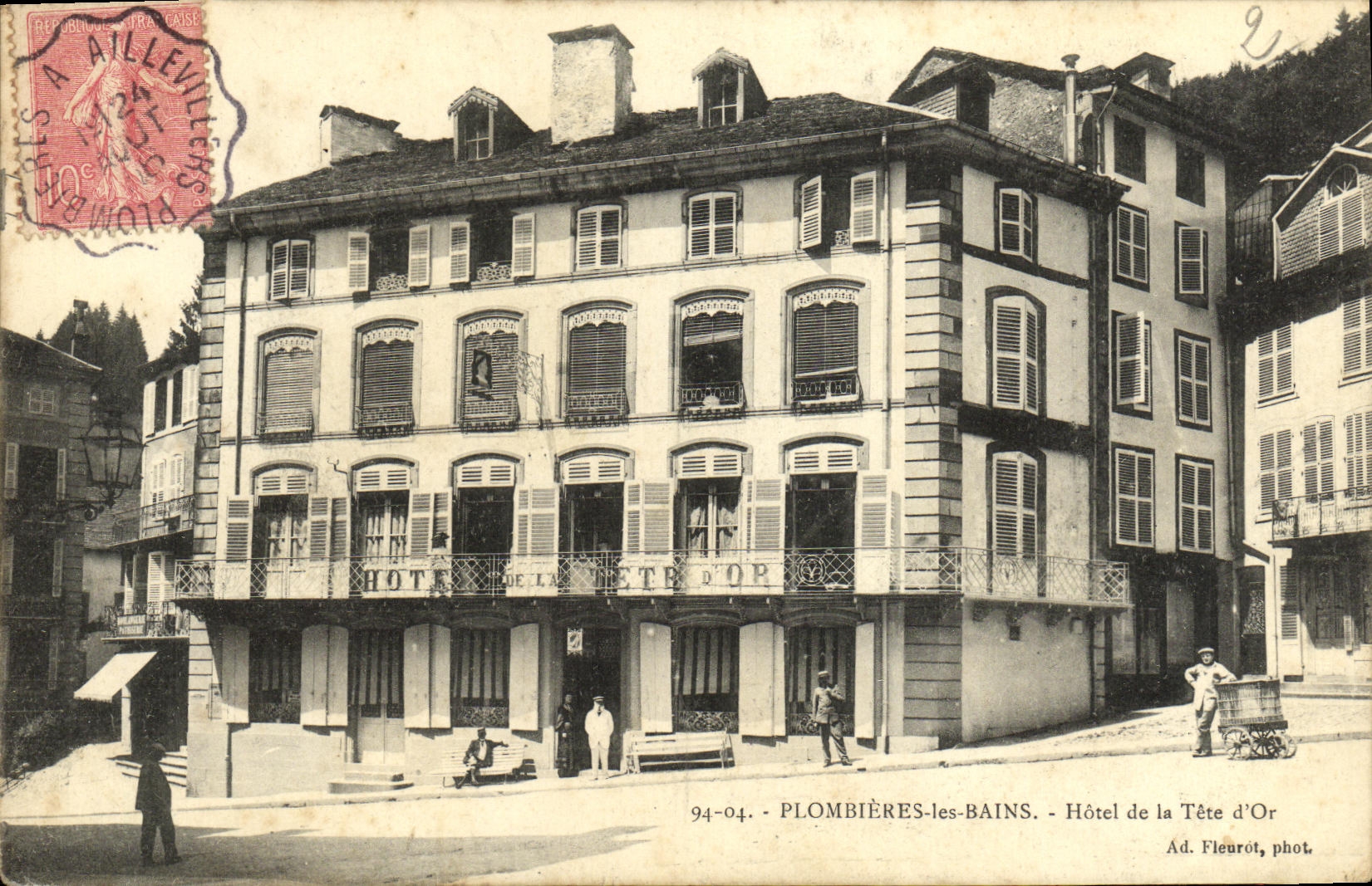 CPA Plombieres les Bains Hotel de la Tete d Or