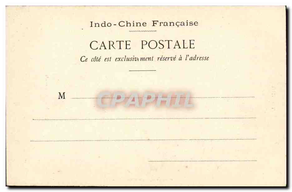CPA Tonkin Ke So Cascade Indochine Vietnam — Rückseite