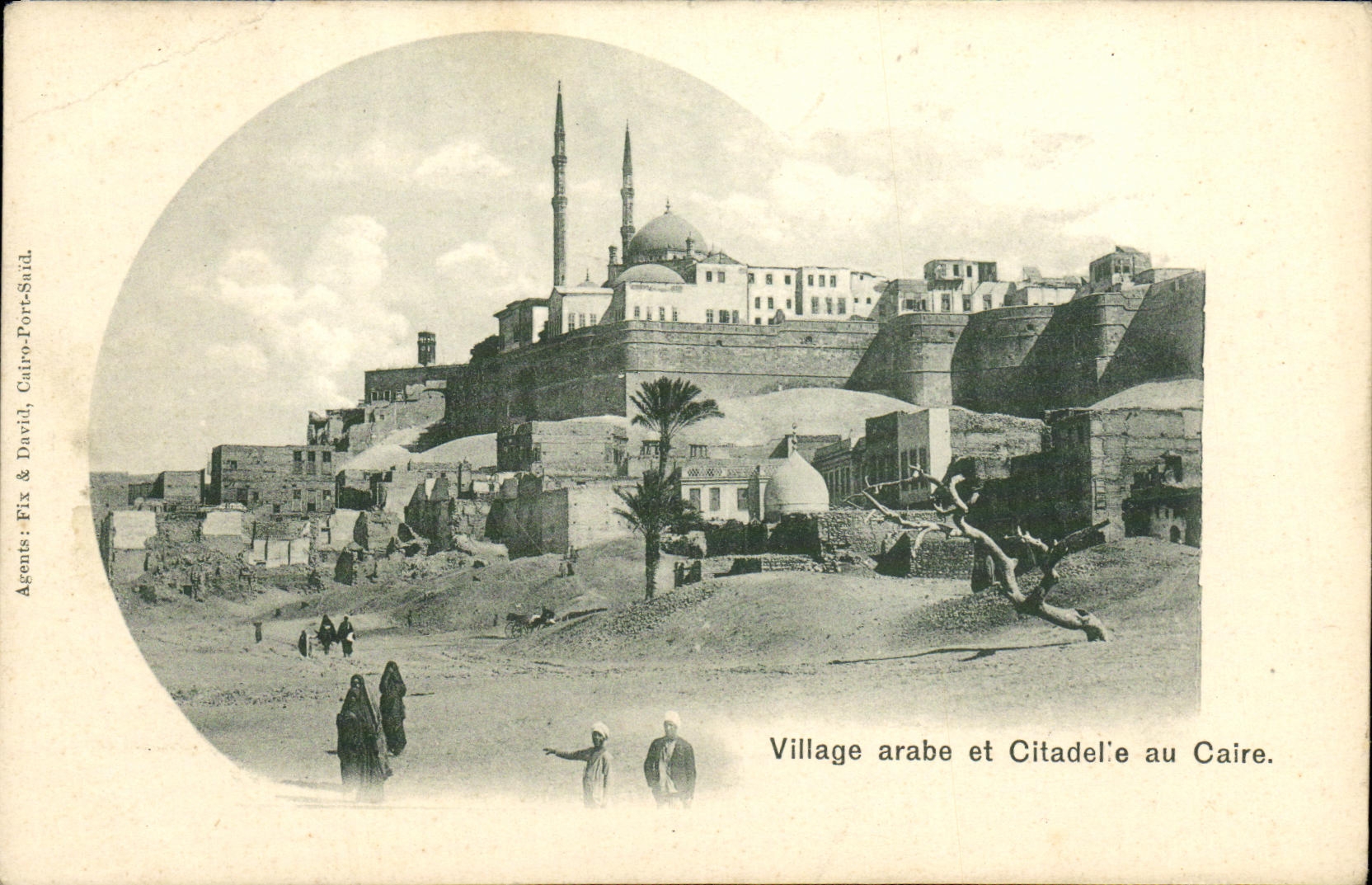 CPA Egypte Village Arabe et Citadelle au Caire