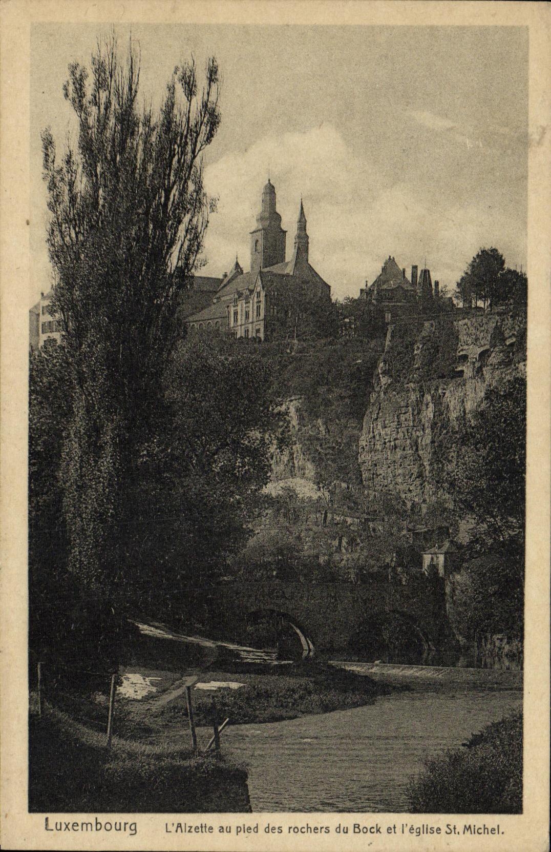 CPA Luxembourg L aizette au Pled des Rochers du Bock et l eglise St Michel