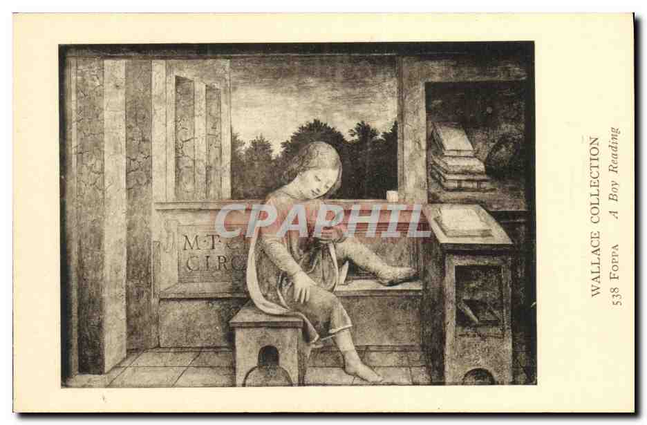 CPA Wallace Collection Foppa A boy reading 