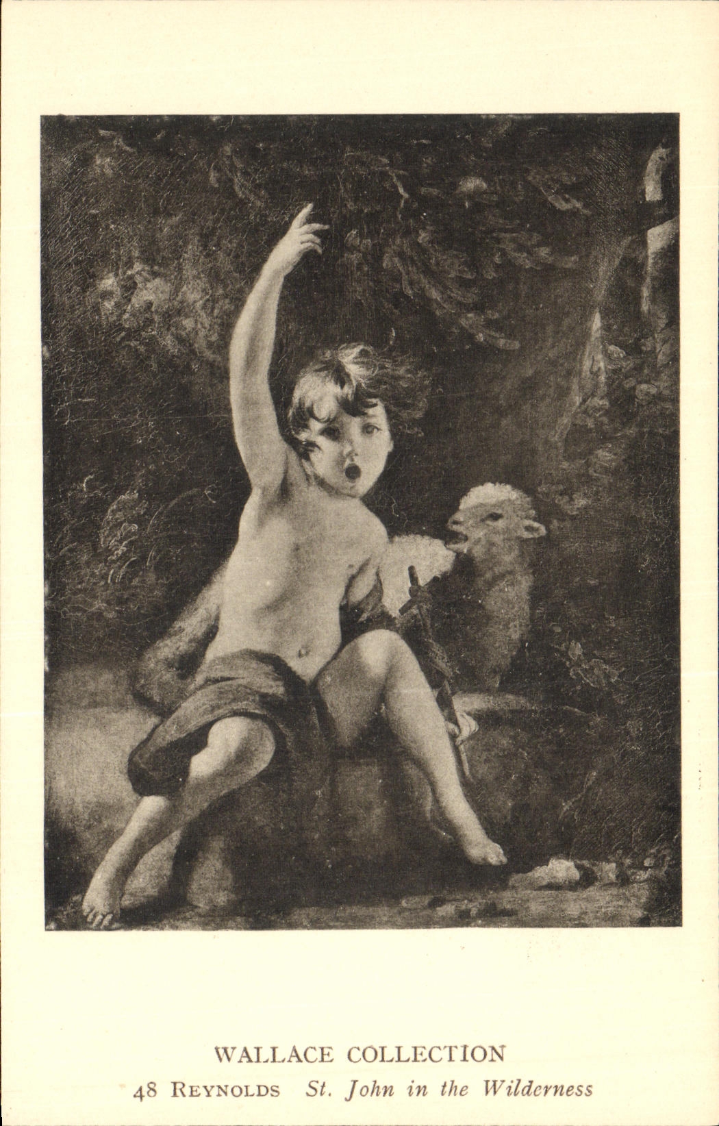 Saint Jean dans la forêt — reproduction d'une œuvre de Reynolds — Wallace Collection, n°48
