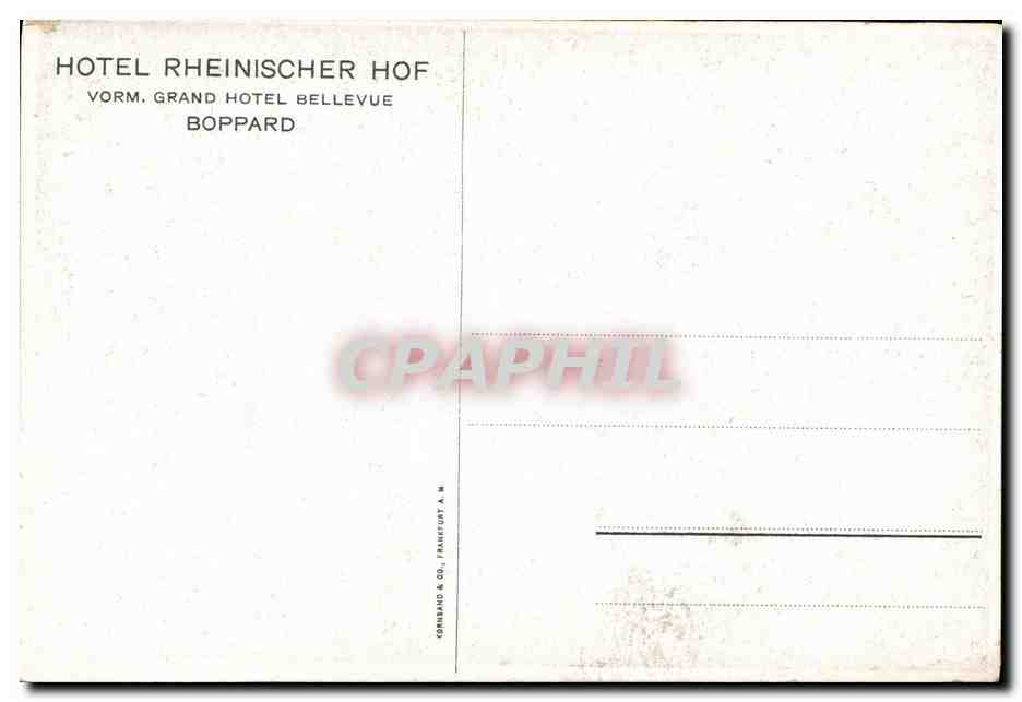 CPA Hotel Rheinuischer Hof Boppard — Rückseite