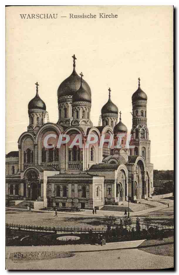 CPA Warschau Russische Kirche Pologne Russie Russia