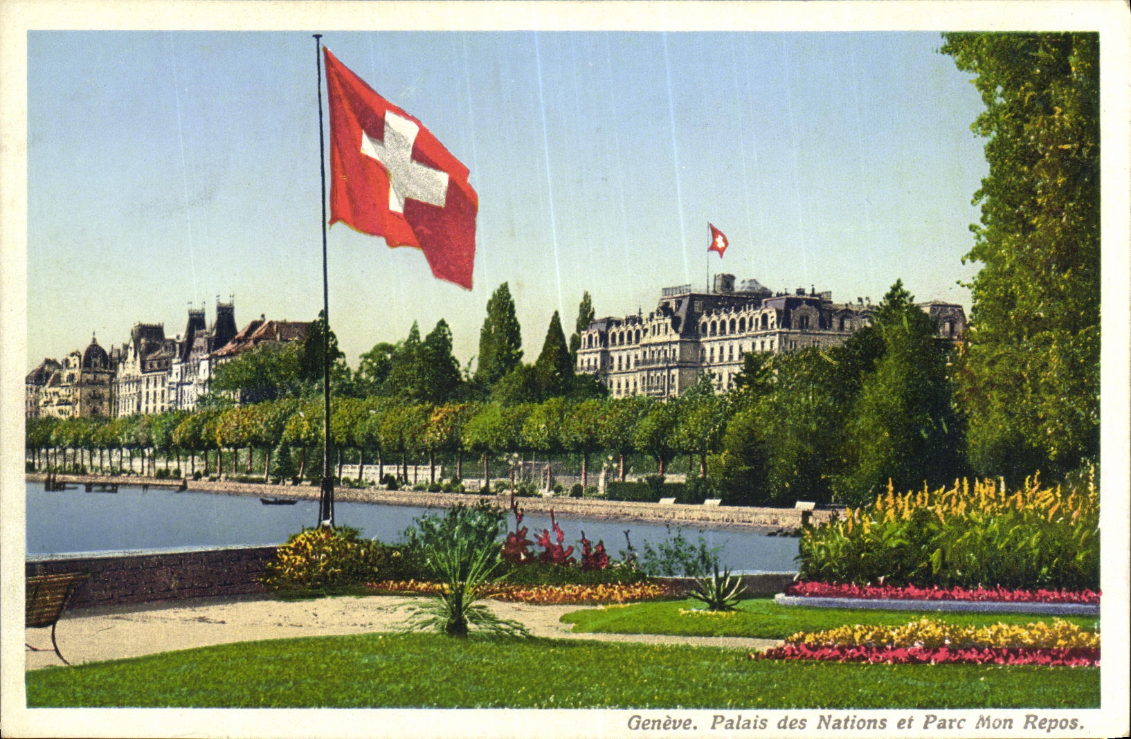 CPA Geneve Palais des Nations et parc Mon repos