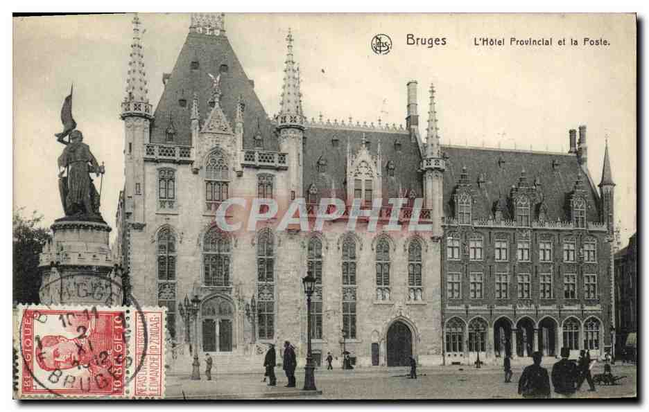 CPA Bruges L Hotel Provinclal et la Poste