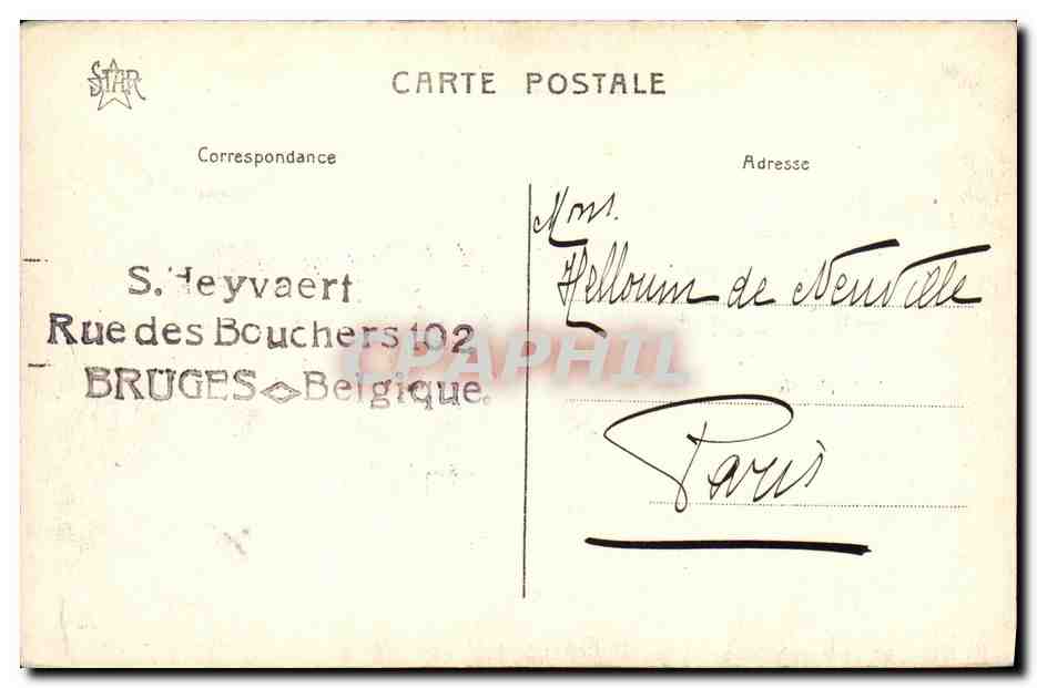 CPA Bruges La Porte des Marechaux — Verso