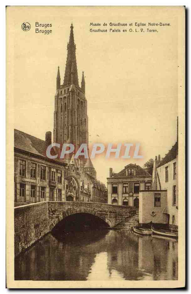 CPA Bruges Musee de Gruuthuse et Eglise Notre Dame