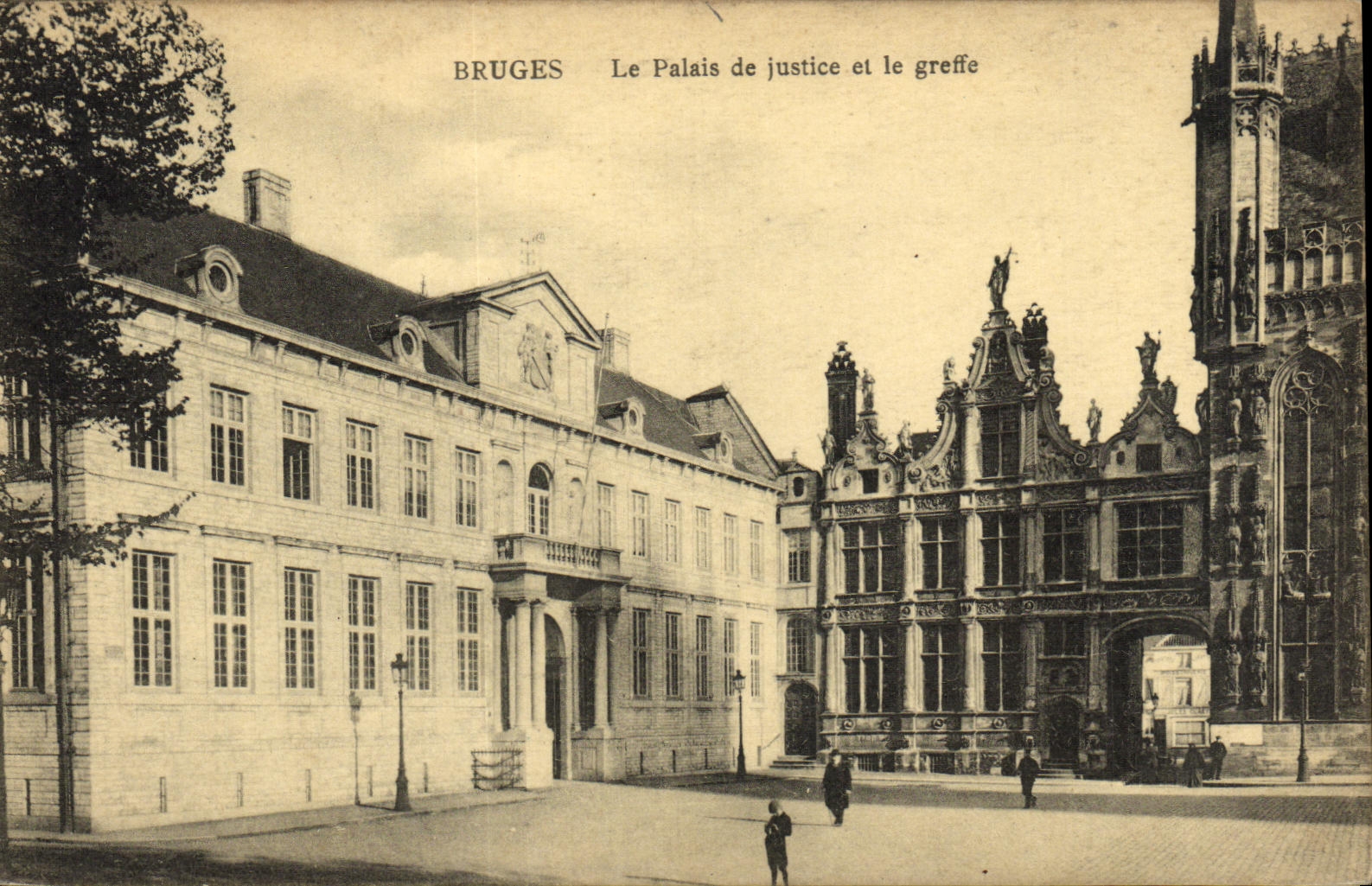 CPA Bruges Le Palais de Justice et le Greffe