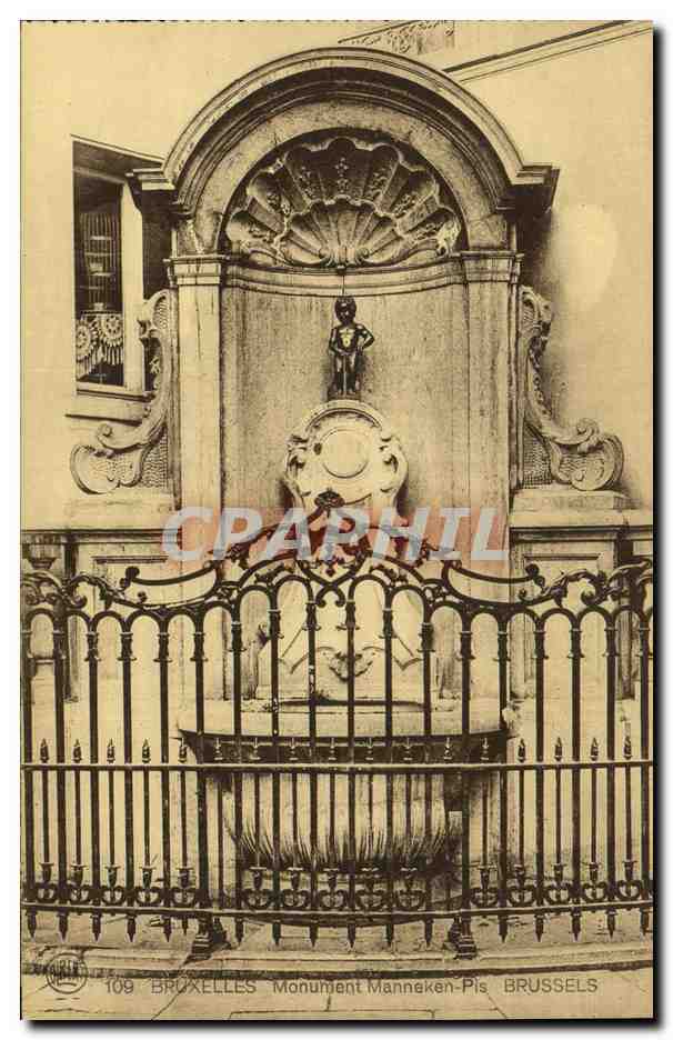 CPA Bruxelles Monument Manneken pis