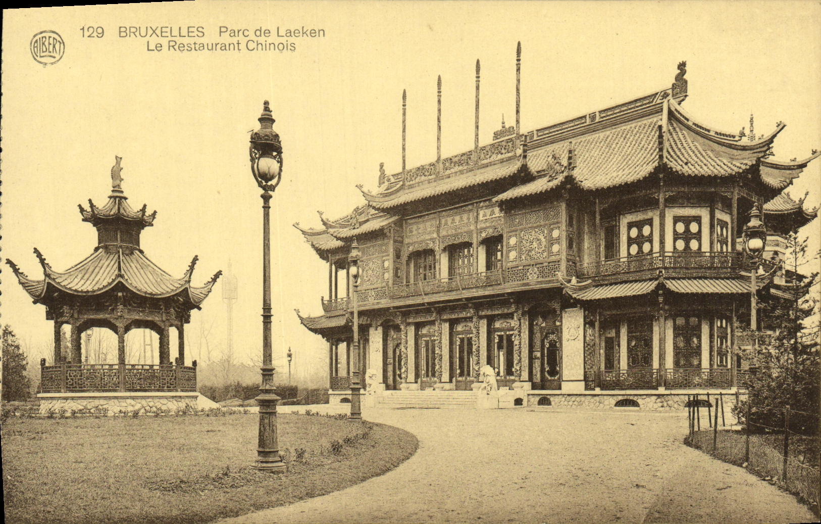 Bruxelles - Parc de Laeken - Le Restaurant Chinois — éditeur G. Albert, n° 129