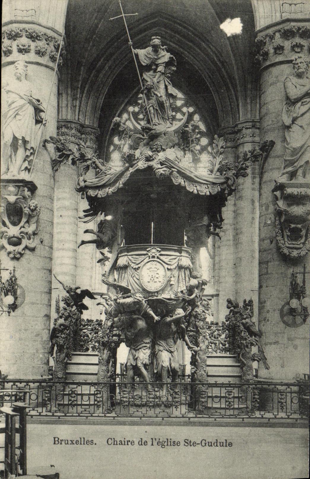 CPA Bruxelles Chaire de L eglise Ste Gudule
