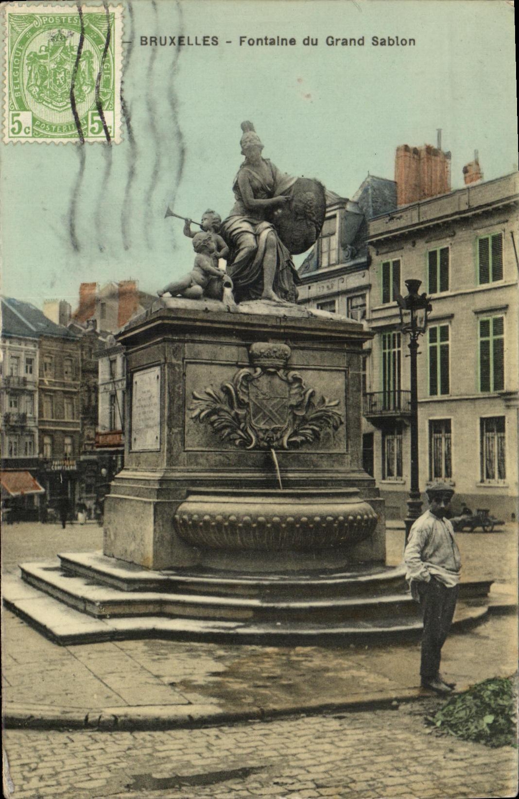 CPA Bruxelles Fontaine du Grand Sablon