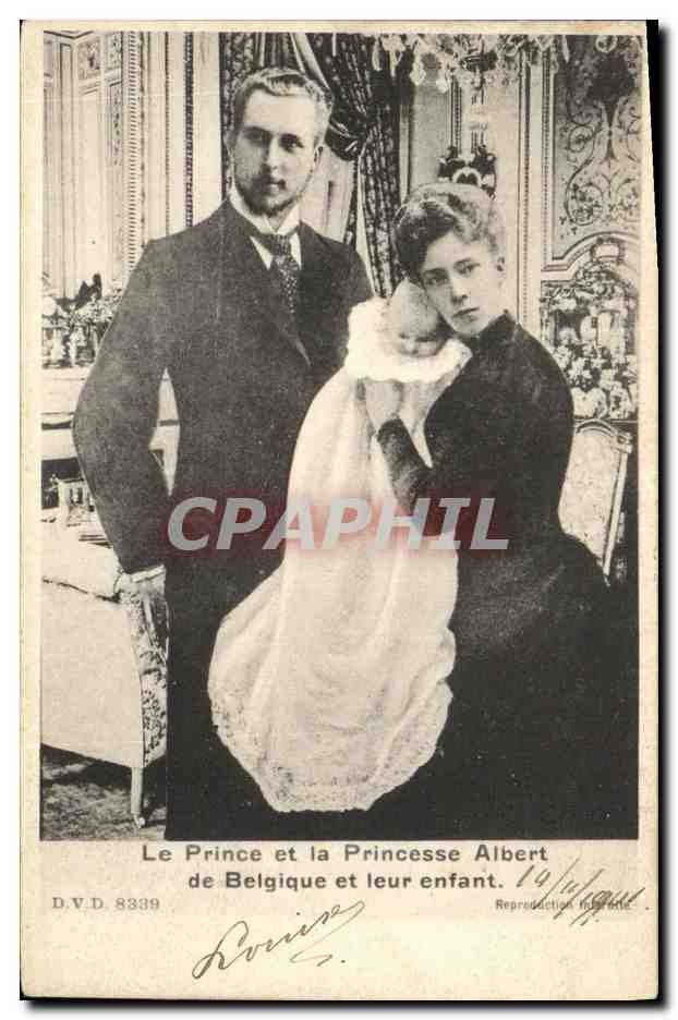 Le Prince et la Princesse Albert de Belgique et leur enfant — D.V.D. 8339 — Reproduction interdite
