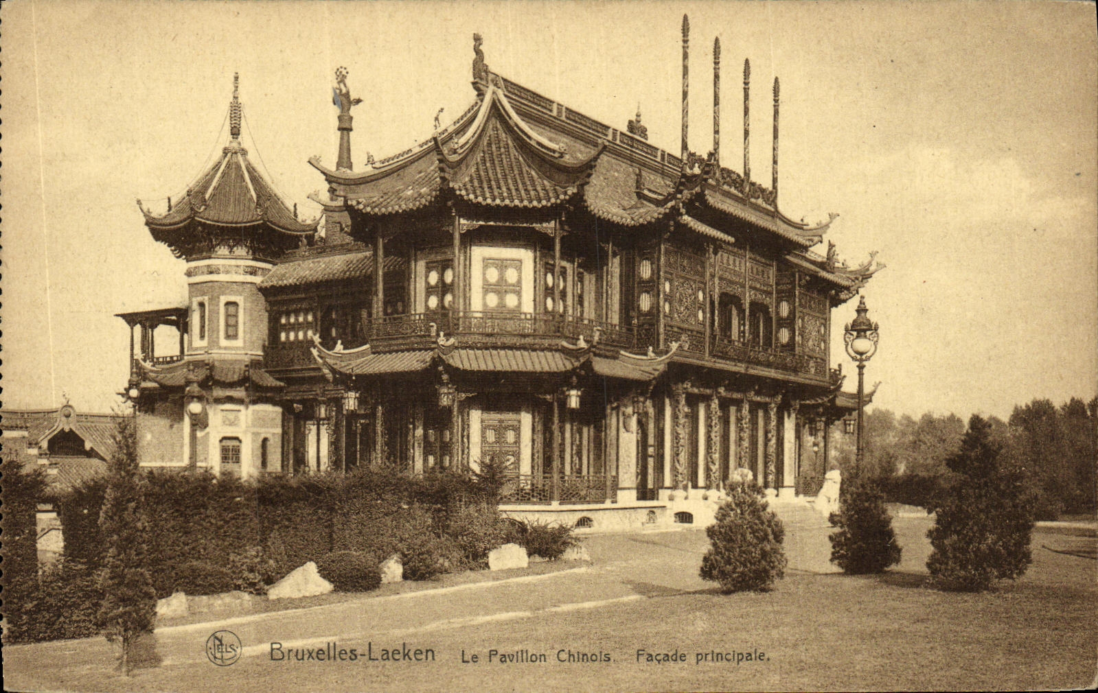 CPA Bruxelles Laeken Le Pavillon Chinois Facade principale Chine China 