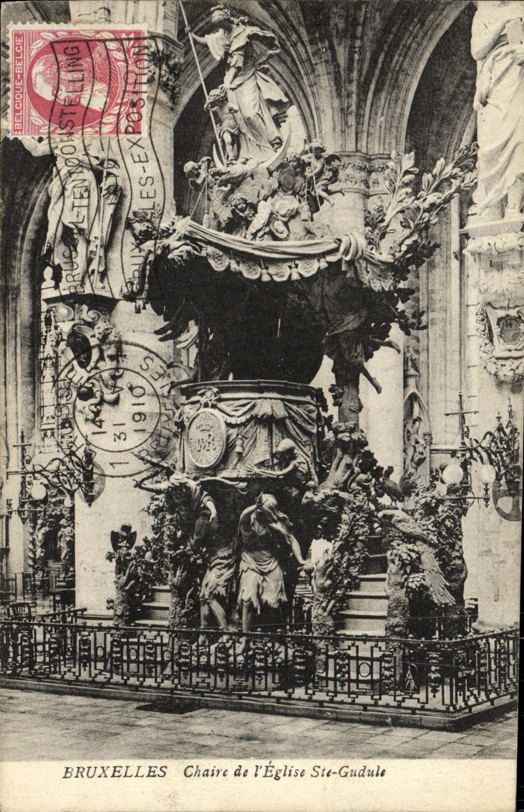 CPA Bruxelles Chaire de L Eglise Ste Gudule