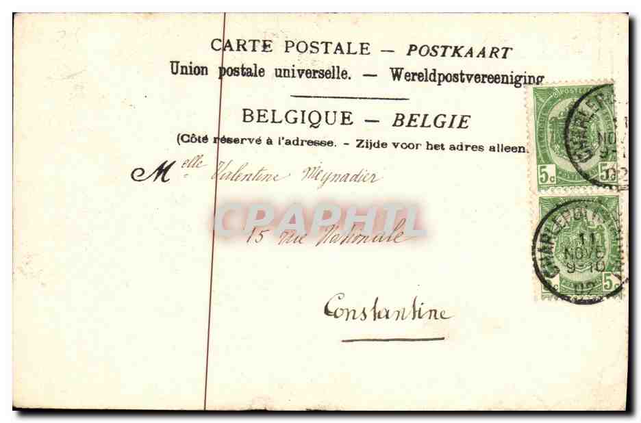 CPA Charleroi Monument Francais au Cimetiere Militaria — Back