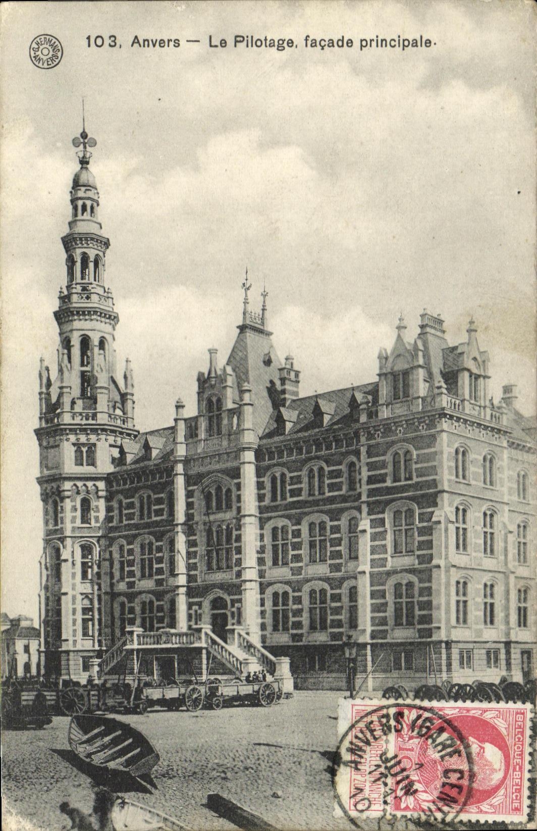 CPA Anvers Le Pillotage Facade Principale