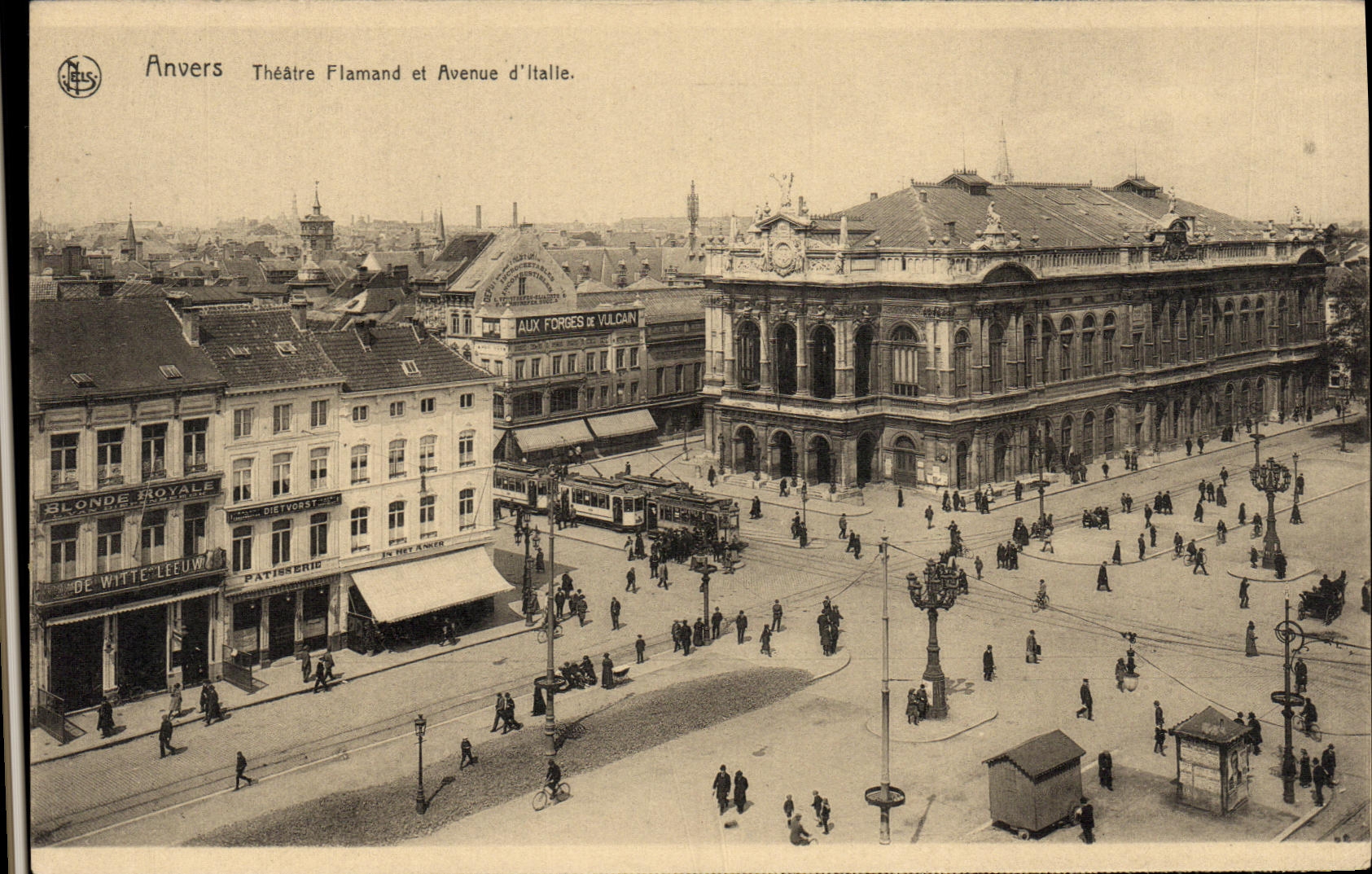 CPA Anvers Theatre Flamand et Avenue d Italle