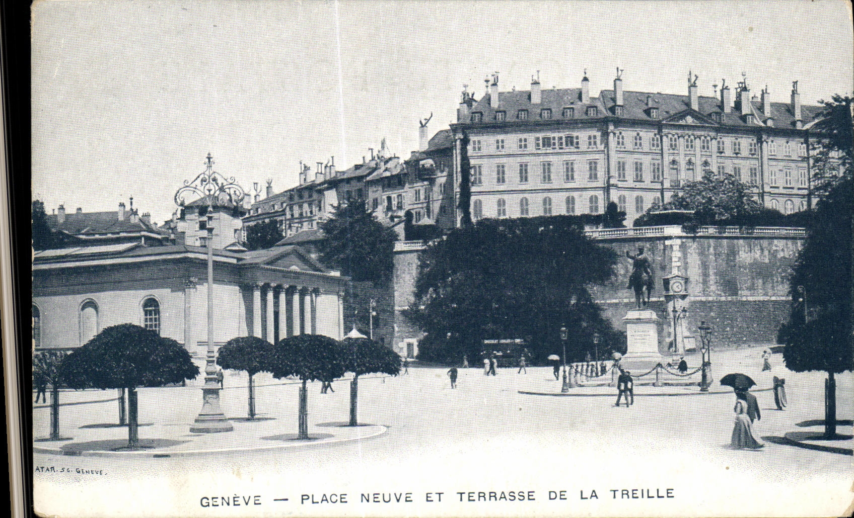 CPA Geneve Place Neuve Et Terrasse De La Treille