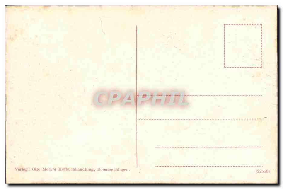 CPA Donaueschingen Donauquelle  — Rückseite