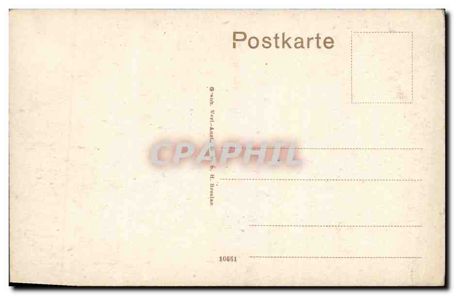 CPA Beuthen Kalserplalz Mil Denkmal Friedrichs des Grossen Pologne — Rückseite