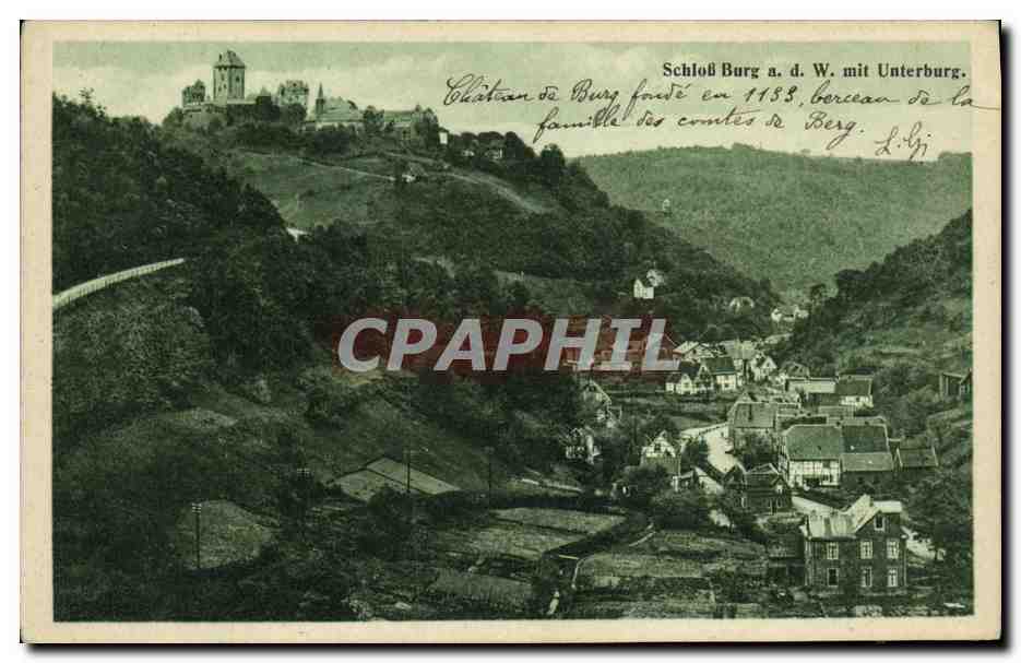 CPA Schloss Burg mit Unterburg