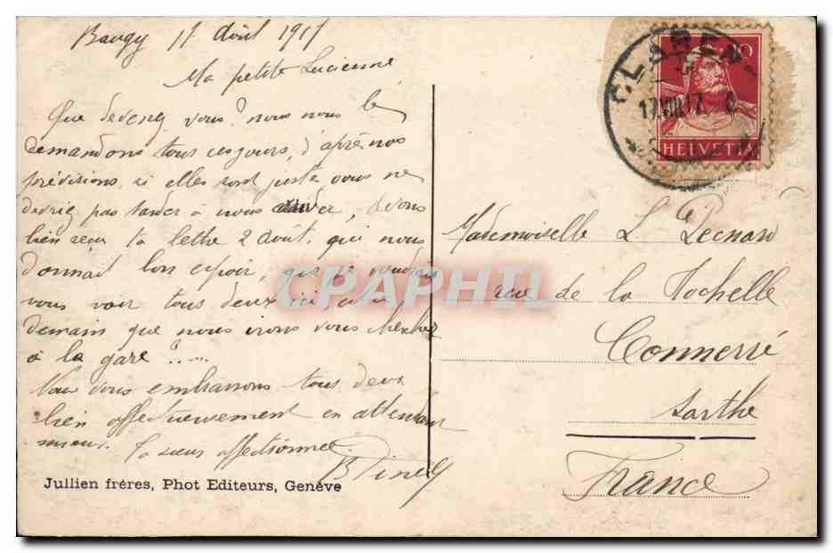 CPA Montreux et la Dent du Midi — Rückseite