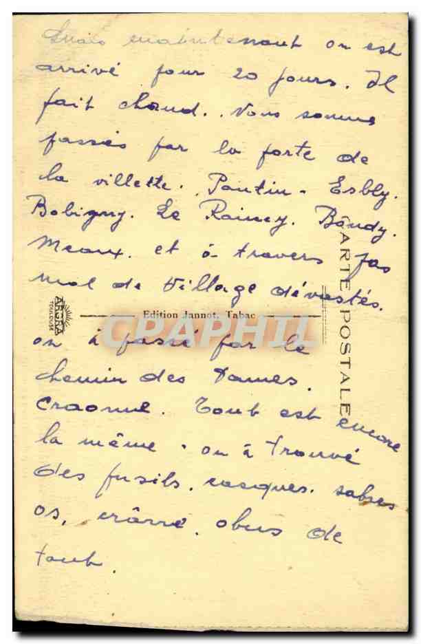 CPA Passage a niveau Voie ferre non localisee  — Verso