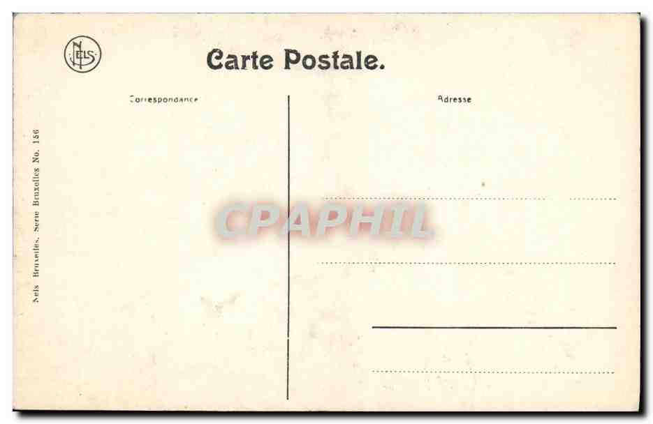 CPA Bruxelles Hotel de Ville Portail — Verso