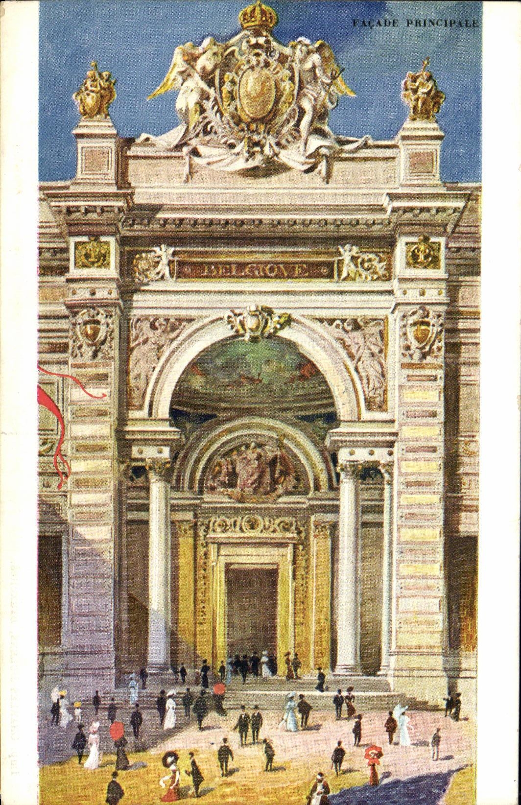 CPA Bruxelles Exposition 1910 Facade principale