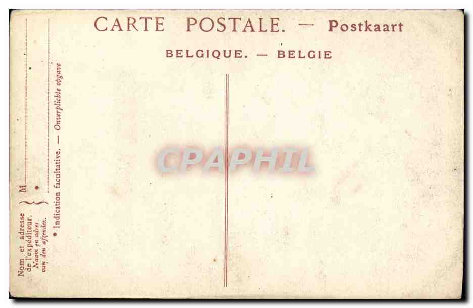 CPA Bruxelles Le Palais de Justice — Verso