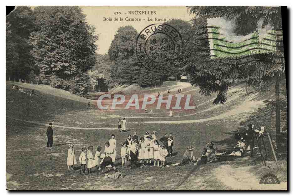 CPA Bruxelles Bois de la Cambre Le Ravin Enfants