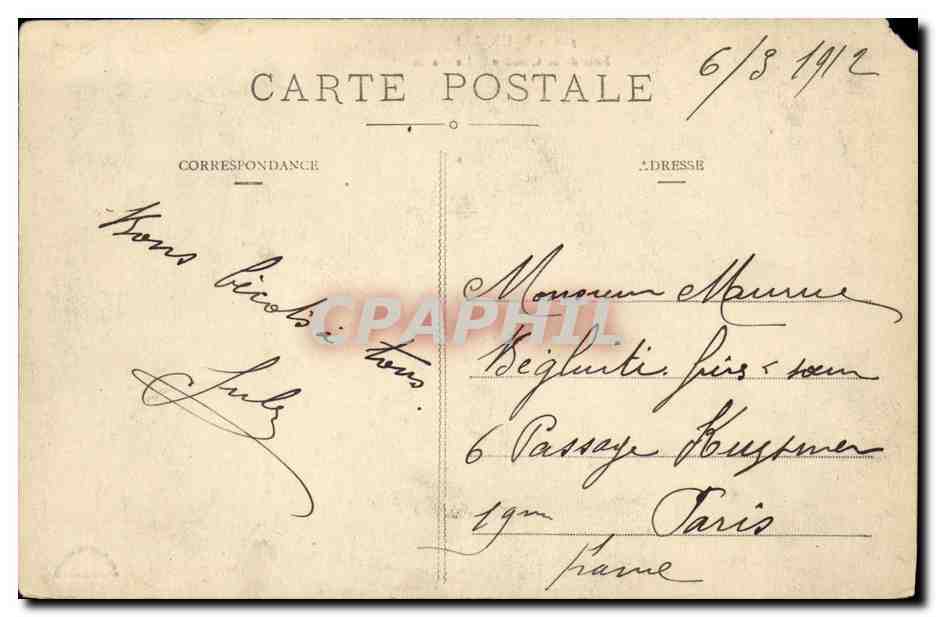 CPA Bruxelles Bois de la Cambre Le Ravin Enfants — Verso
