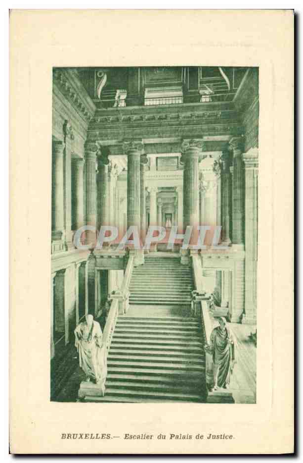 CPA Bruxelles Escalier du Palais de Justice