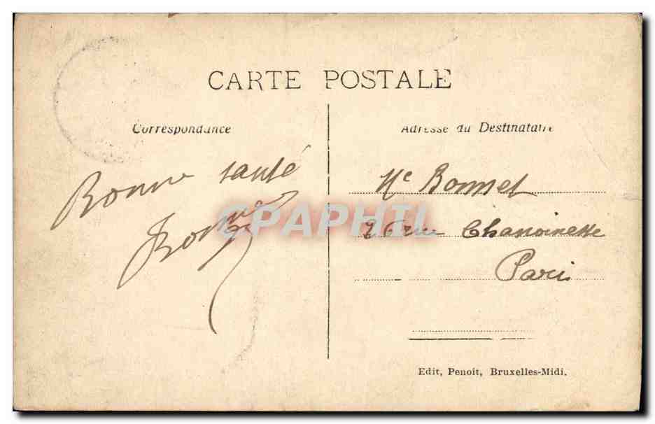 CPA Bruxelles Arcade du Cinquatenaire — Rückseite